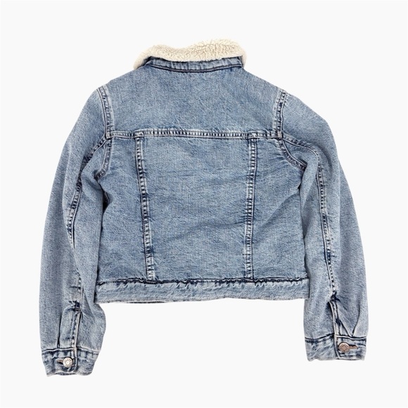 GAP | Kids Sherpa Icon Blue Denim Jean Jacket | Size L - Picture 5 of 8